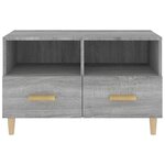 vidaXL Meuble TV Sonoma gris 80x36x50 cm Bois d'ingénierie