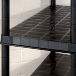 vidaXL Étagère de rangement à 5 niveaux Noir 255x40x185 cm Plastique