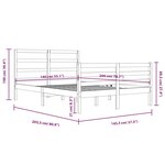 vidaXL Cadre de lit Bois de pin massif 140x200 cm