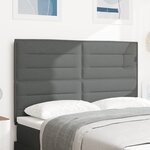 vidaXL Tête de lit Design Lines Gris Foncé 140 cm Tissu