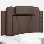 vidaXL Coussin de tête de lit marron 80 cm similicuir