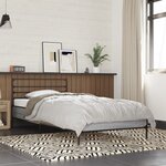 vidaXL Cadre de lit sonoma gris 90x190 cm bois d'ingénierie et métal