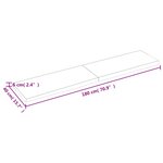 vidaXL Étagère murale 180x40x(2-6) cm bois de chêne massif non traité
