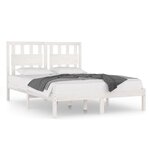 vidaXL Cadre de lit Blanc Bois de pin massif 120x200 cm