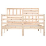 vidaXL Cadre de lit 135x190 cm Double Bois massif