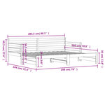 vidaXL Lit de jour avec lit gigogne blanc 90x200 cm bois de pin massif