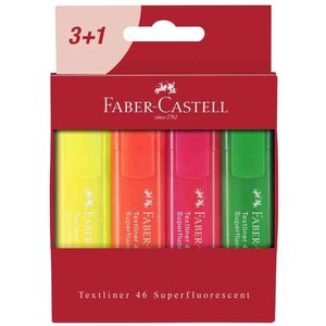 Surligneur TEXTLINER 1546 étui carton de 4 FABER-CASTELL