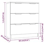 vidaXL Buffet Gris béton 60x30x70 cm Bois d'ingénierie