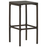 vidaXL Ensemble de bar de jardin avec coussins 9 Pièces Noir