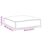 vidaXL Coussin de Palette pour siège Noir 60x60x12 cm Tissu Oxford