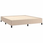 vidaXL Cadre de lit Cappuccino 180x200 cm Similicuir