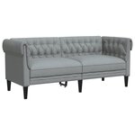 vidaXL Ensemble de canapés 3 Pièces gris clair tissu