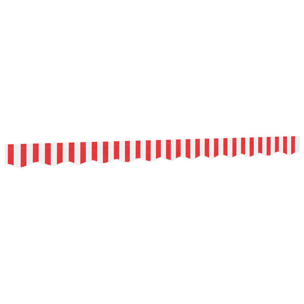 vidaXL Tissu de remplacement de cantonnière d’auvent rouge blanc 3 m