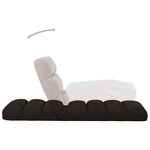 vidaXL Chaise pliable de sol Marron Similicuir