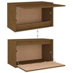 vidaXL Armoire murale Marron miel 60x30x35 cm Bois de pin massif