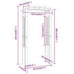 vidaXL Arche en treillis 110x60x210 cm Bois de pin massif imprégné