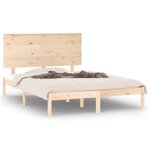 vidaXL Cadre de lit bois massif 120x190 cm petit double