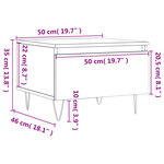 vidaXL Tables basses 2 Pièces gris béton 50x46x35 cm bois d'ingénierie