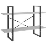 vidaXL Bibliothèque à 5 niveaux Gris béton 100x30x175 cm