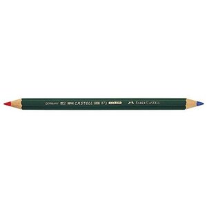 Crayon bicolore CASTELL COLOR 873 Rouge et Bleu FABER-CASTELL