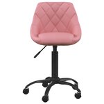 Vidaxl chaise de salle à manger rose velours