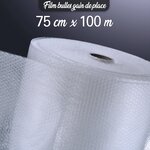 Lot de 6 rouleaux de film bulle d'air 35µ gain de place 75cm x 100 mètres