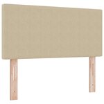 vidaXL Lit box spring avec matelas vert clair gris 100x200 cm tissu en velours côtelé