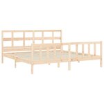 vidaXL Cadre de lit avec tête de lit 200x200 cm bois massif