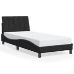 vidaXL Cadre de lit avec tête de lit Noir 80x200 cm Velours