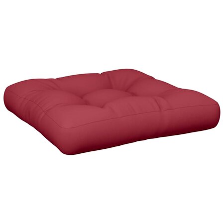 vidaXL Coussin de palette rouge 58x58x10 cm tissu