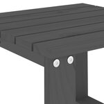 vidaXL Table d'appoint de jardin gris 40x38x28 5 cm bois massif de pin