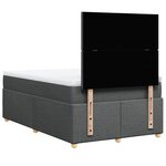 vidaXL Sommier à lattes de lit avec matelas Gris foncé 120x200cm Tissu