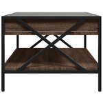 vidaXL Table basse avec LED Infinity chêne marron 90x50x38 cm