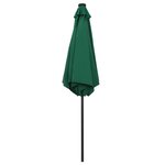 vidaXL Parasol de jardin avec lumières LED et mât en aluminium vert