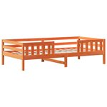 vidaXL Cadre de lit avec toit cire marron 80x200 cm bois massif de pin
