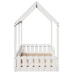 vidaXL Cadre de lit d'enfants forme de maison 90x200cm bois massif pin