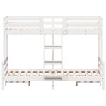 vidaXL Lit superposé 80x200/120x200 cm blanc bois de pin massif