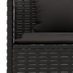 vidaXL Ensemble à manger de jardin coussins 6Pièces noir résine tressée