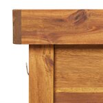 vidaXL Table de jardin avec dessus en zinc Bois solide d'acacia