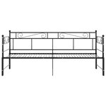 vidaXL Cadre de canapé-lit extensible noir métal 90x200 cm