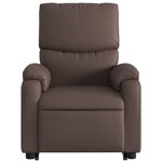 vidaXL Fauteuil inclinable de massage électrique marron similicuir