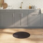 vidaXL Tapis rond marron foncé 60 cm bambou