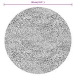 vidaXL Tapis ISTAN à poils longs aspect brillant crème Ø 80 cm