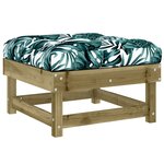 vidaXL Salon de jardin 4 Pièces avec coussins bois de pin imprégné