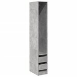 vidaXL Garde-robe gris béton 30x50x200 cm bois d'ingénierie