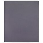vidaXL Drap-housse Jersey Anthracite 90x200 cm Coton