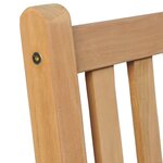 vidaXL Chaises de jardin lot de 4 avec coussins bordeaux Teck solide