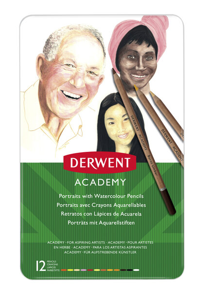 Crayons couleur aquarellables Derwent Academy x12 teintes chair