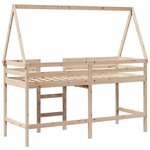vidaXL Lit superposé avec échelle et toit sans matelas 80x200 cm
