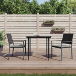 vidaXL Chaises de jardin et coussins lot de 2 noir 54x62 5x89 cm rotin